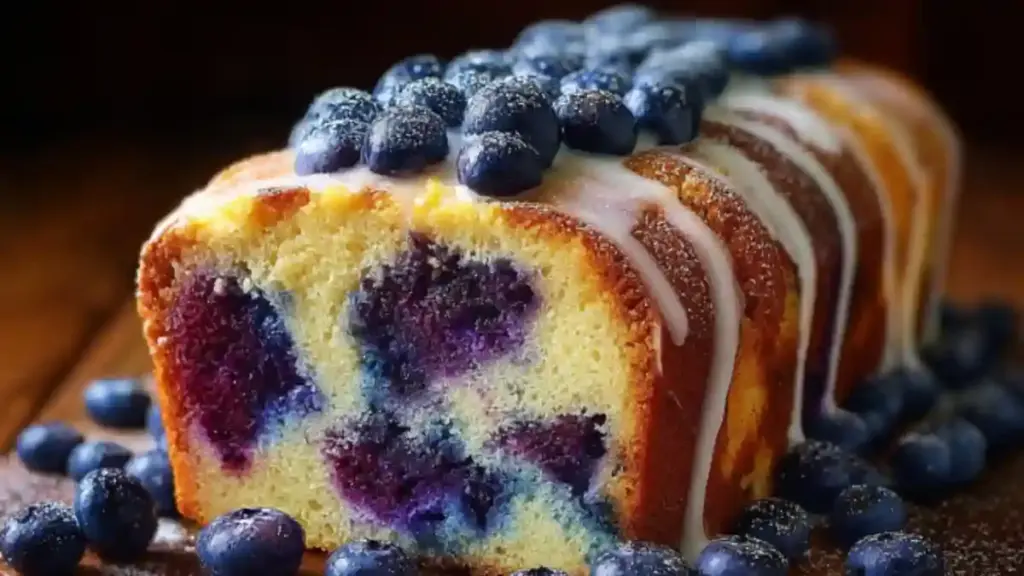Classic Blueberry Sour Cream Pound Cake