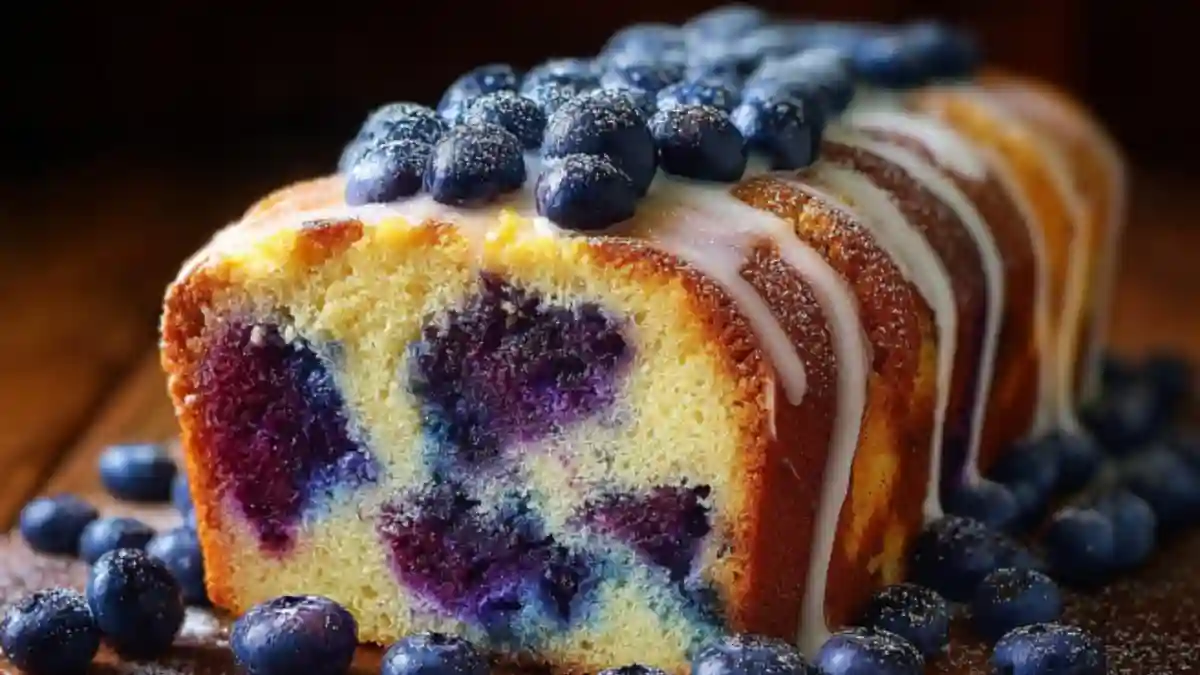 Classic Blueberry Sour Cream Pound Cake