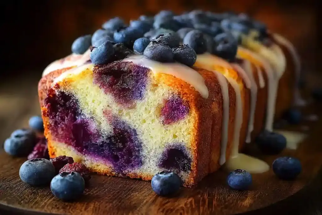 Classic Blueberry Sour Cream Pound Cake