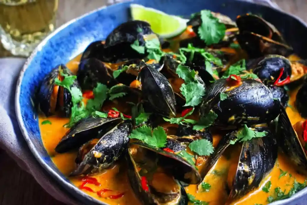 Coconut Curry Mussels
