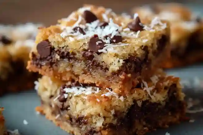 Coconut Toffee Chocolate Chip Cookie Bars