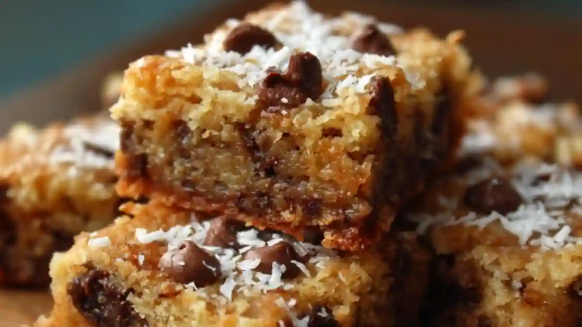 Coconut Toffee Chocolate Chip Cookie Bars