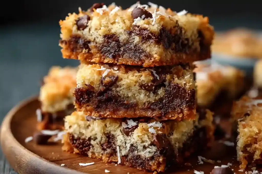 Coconut Toffee Chocolate Chip Cookie Bars