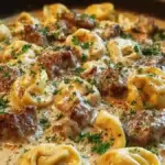 Creamy One-Skillet Beef Stroganoff Tortellini with Savory Sauce