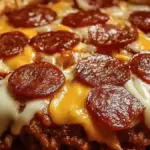 Deep-Fried Hamburger, Sausage, and Pepperoni Cake