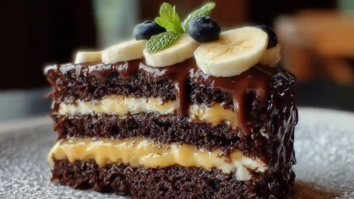 Double Chocolate Banana Layer Cake