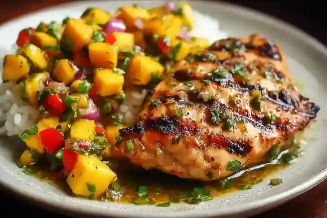 Honey Lime Chicken with Mango Salsa