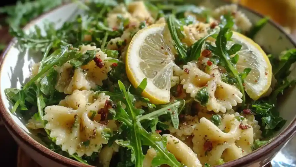 Lemon Arugula Pasta Salad