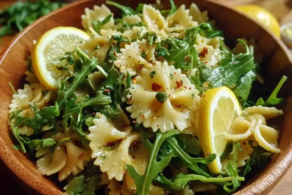 Lemon Arugula Pasta Salad