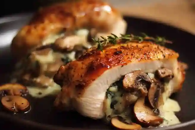 Mushroom Stuffed Chicken Breast