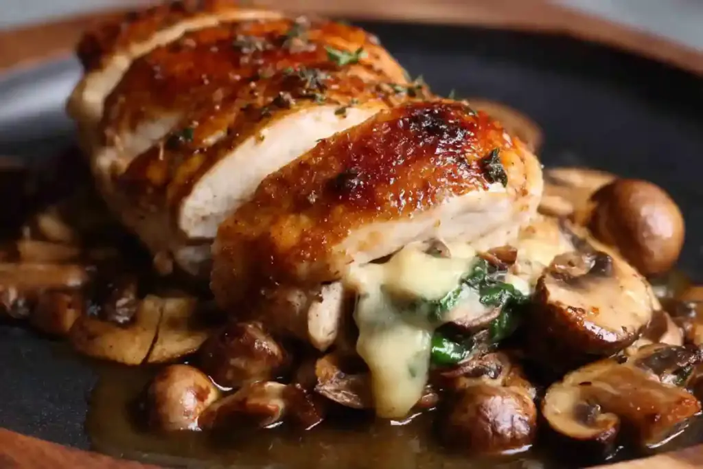 Mushroom Stuffed Chicken Breast