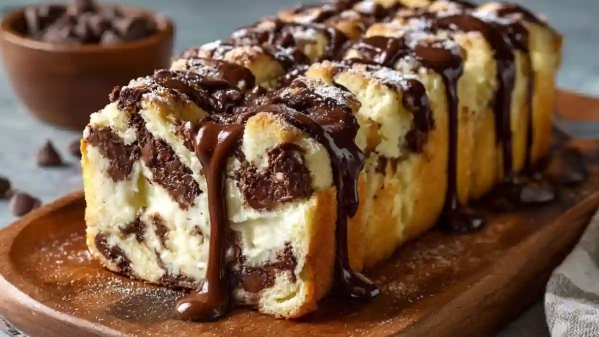 Pull-Apart Cookie Dough Cheesecake Loaf