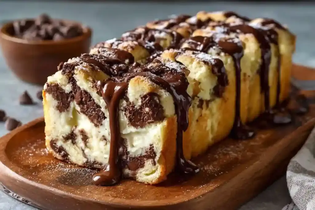 Pull-Apart Cookie Dough Cheesecake Loaf