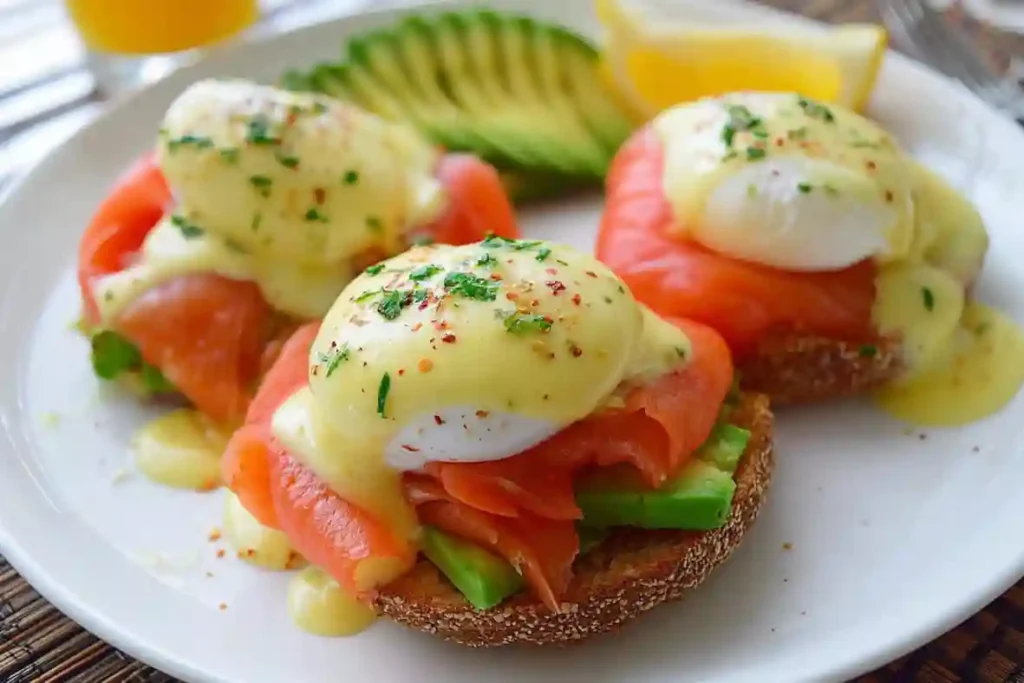 Smoked Salmon and Avocado Eggs Benedict