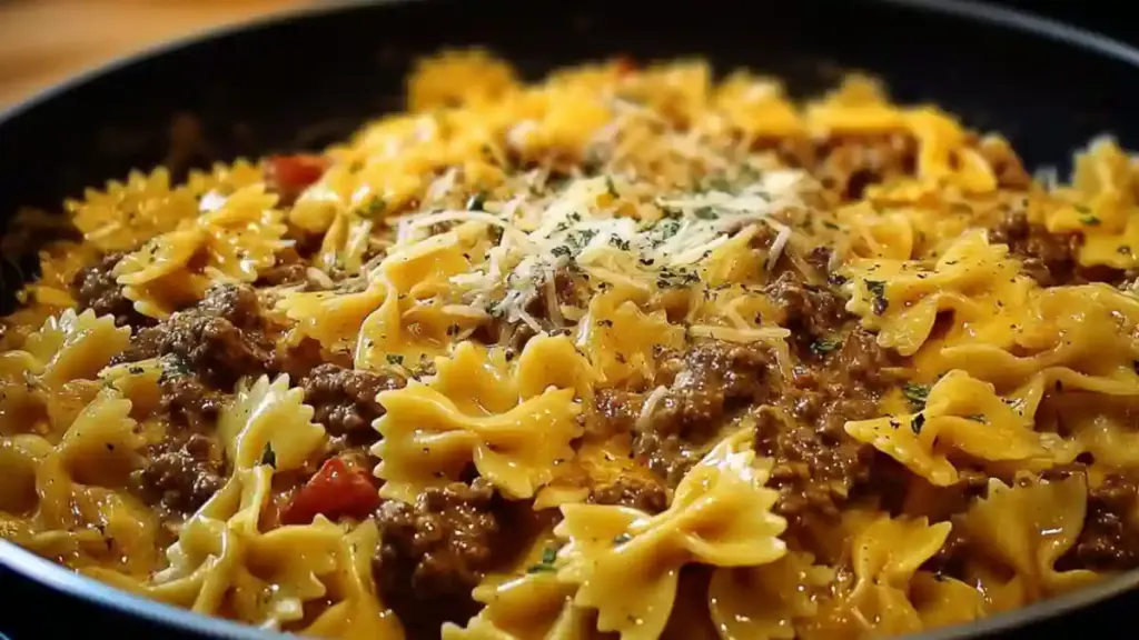 Velveeta Beef Pasta with Bowtie Noodles