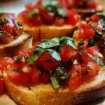 Bite-Sized Bruschetta with Tomato Basil