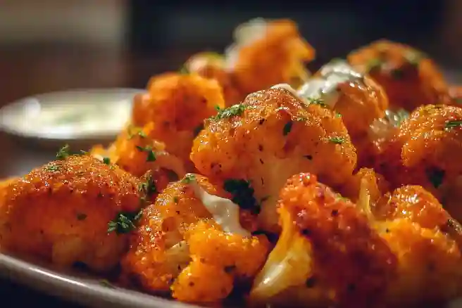 Buffalo Cauliflower Poppers
