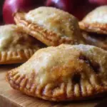 Cinnamon apple hand pies served on a plate, showcasing golden flaky crust and warm filling.