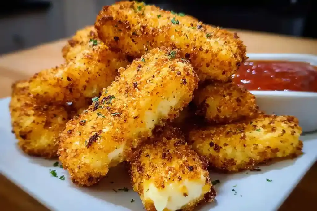 Crispy Baked Mozzarella Sticks
