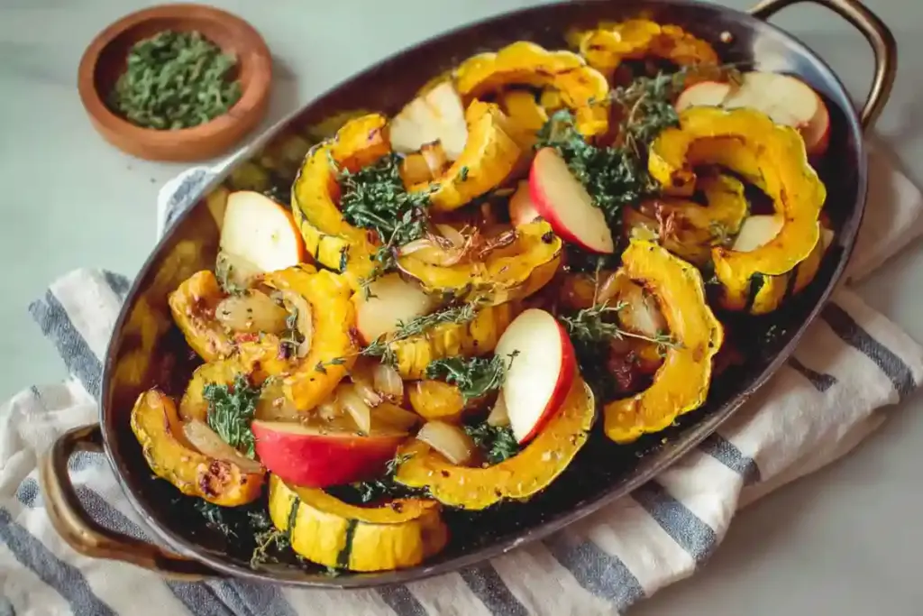 Delicata Squash and Apple Autumn Dish