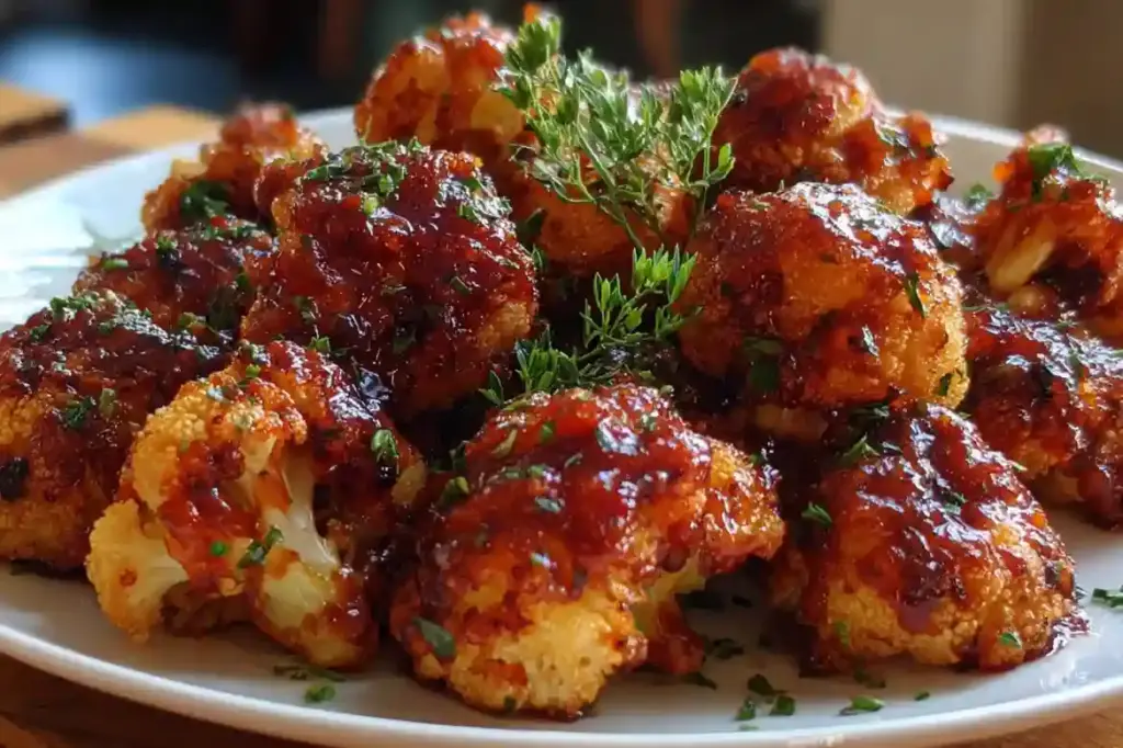 Easy BBQ Cauliflower Bites