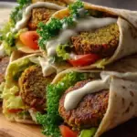 Falafel Wraps with Vegetarian Tahini Sauce