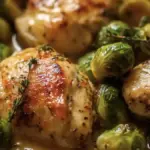 Garlic Dijon Chicken with Brussels Sprouts