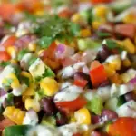 Delicious Mexican Chopped Salad with Greek Yogurt Cilantro Lime Ranch dressing