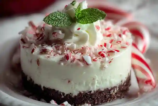 No-Bake Peppermint Cheesecake