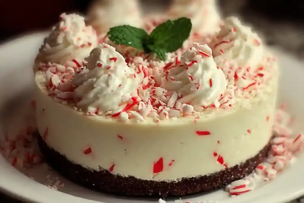 No-Bake Peppermint Cheesecake
