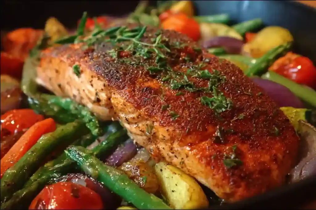 One-Pan Cajun Salmon & Veggies