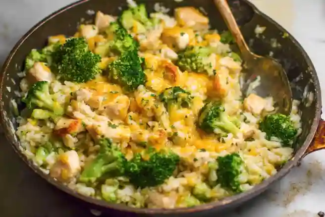 One Pot Chicken Broccoli Rice Casserole
