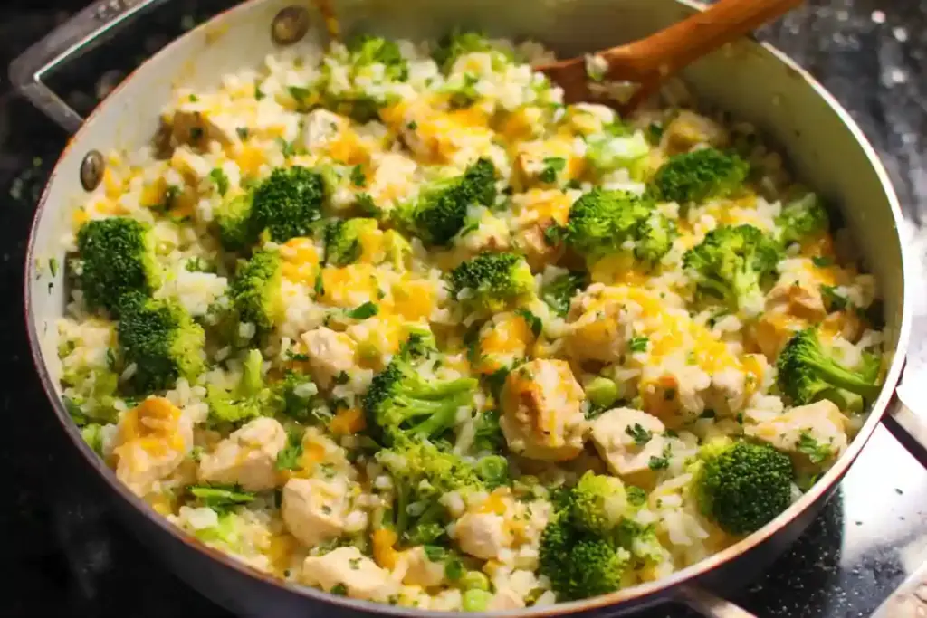 One Pot Chicken Broccoli Rice Casserole