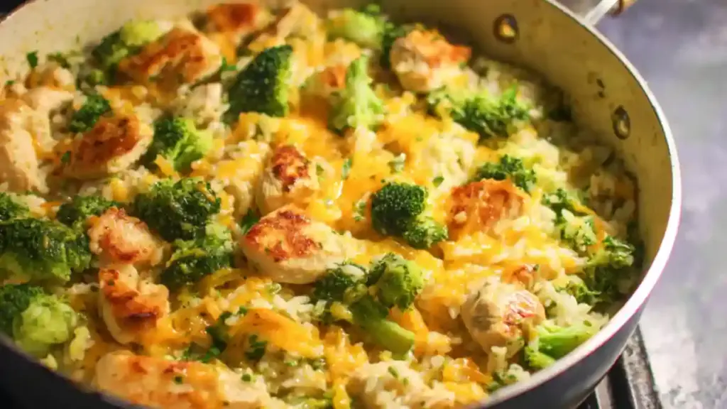 One Pot Chicken Broccoli Rice Casserole