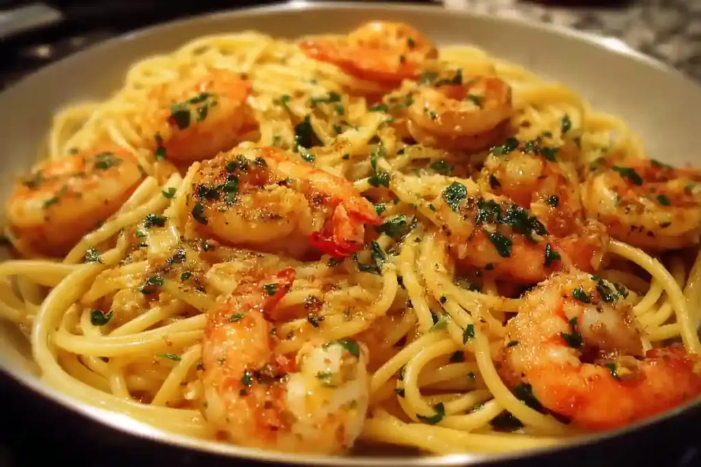 One-Pot Garlic Butter Shrimp Pasta
