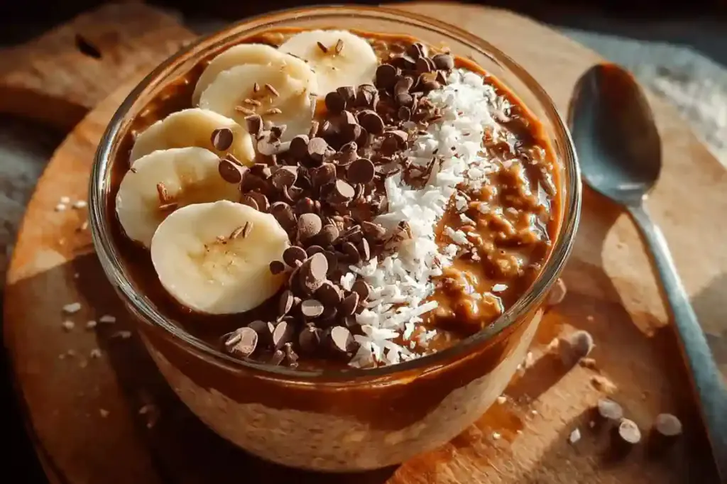 Overnight Chocolate Banana Oats