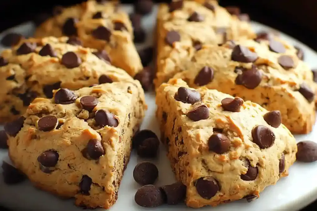 Peanut Butter Chocolate Chip Scones
