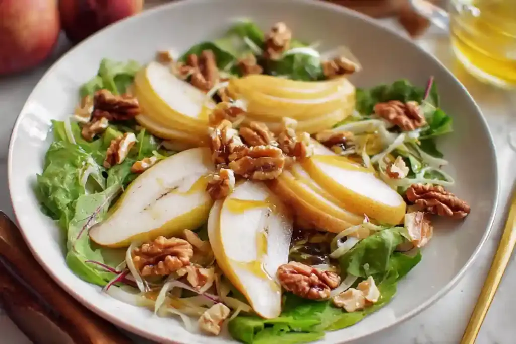 Pear Salad with Balsamic and Walnuts