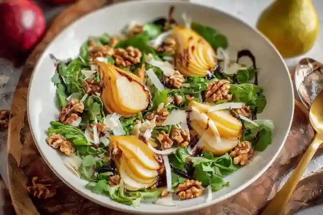 Pear Salad with Balsamic and Walnuts