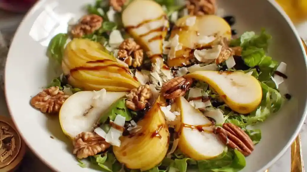 Pear Salad with Balsamic and Walnuts