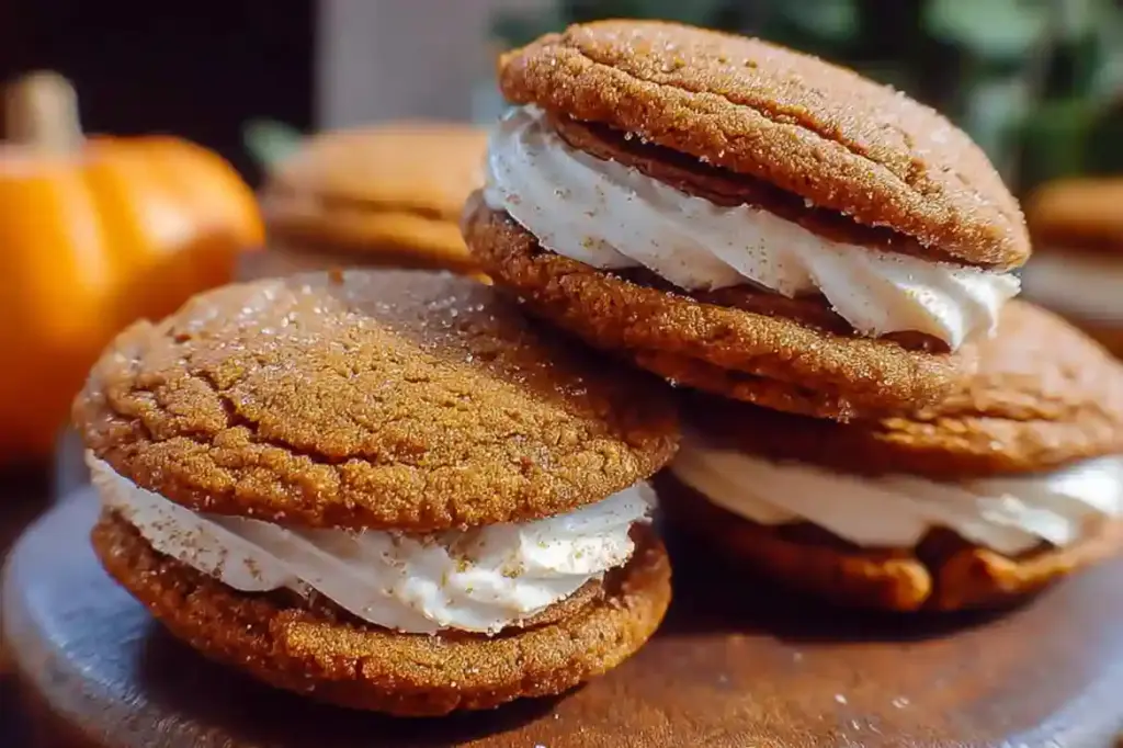 Pumpkin Spice Cookie Sandwiches