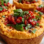 Roasted Red Pepper Hummus Cups