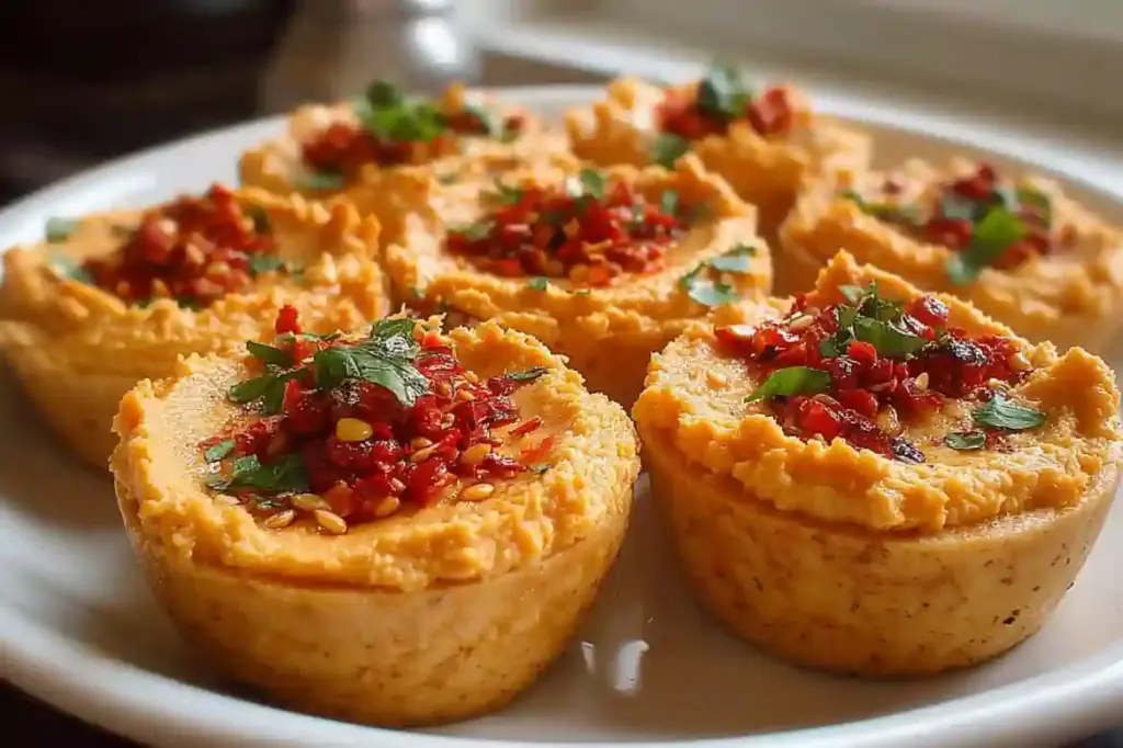 Roasted Red Pepper Hummus Cups