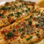 Simple Garlic Butter Tilapia served with a side of vegetables