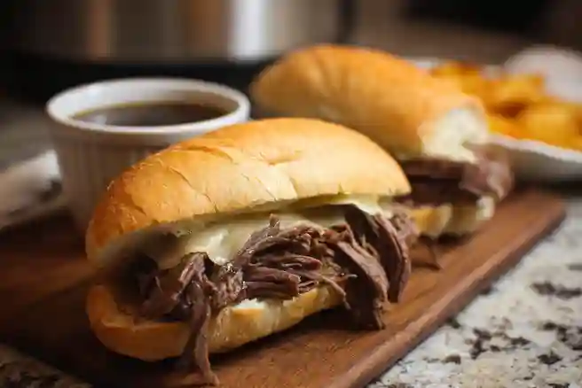 Slow Cooker French Dip Sandwiches