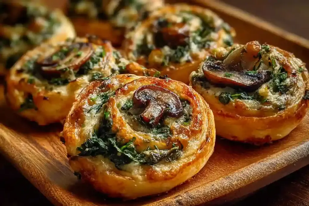 Spinach and Mushroom Pinwheels
