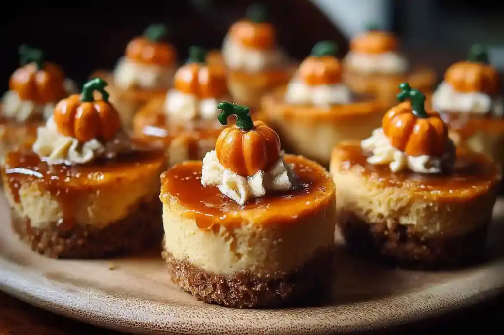 Spooky Pumpkin Cheesecake Bites