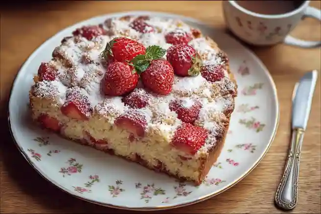 Strawberries and Cream Coffee Cake