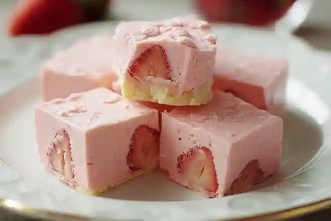 Strawberry Shortcake Fudge