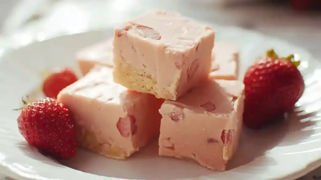 Strawberry Shortcake Fudge